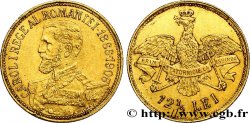 ROMANIA - CHARLES I 12 1/2 Lei, quarantième anniversaire du règne de Charles Ier 1906 Bucarest AU