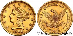 ÉTATS-UNIS D AMÉRIQUE 2 1/2 Dollar “Liberty Head” 1900 Philadelphie AU