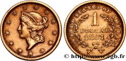 ÉTATS-UNIS D AMÉRIQUE 1 Dollar  Liberty head , 1er type 1851 Philadelphie TB+/TTB