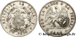 CHILI - RÉPUBLIQUE Peso 1856/5 Santiago AU