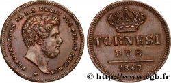 ITALIE - ROYAUME DES DEUX-SICILES - FERDINAND II 2 Tornesi  1847 Naples TTB+