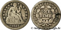 ÉTATS-UNIS D AMÉRIQUE 1 Dime (10 Cents) Liberté assise 1857 Philadelphie