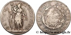 ITALY - SUBALPINE GAUL 5 Francs an 9 1801 Turin