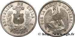 CHILI - RÉPUBLIQUE 1 Peso Condor 1881 Santiago