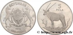 BOTSWANA 5 Pula Proof Oryx 1978  SPL