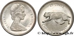 KANADA 25 Cents centenaire de la Confédération 1967