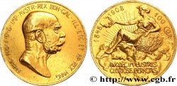 AUSTRIA - FRANZ-JOSEPH I 100 Corona, 60e anniversaire de règne 1908 Vienne  AU