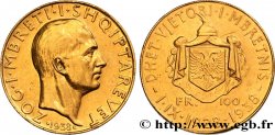 ALBANIE - RÉPUBLIQUE PUIS ROYAUME D ALBANIE - ZOG 100 Franga Ari 10 ans de règne du roi Zog 1938 Rome