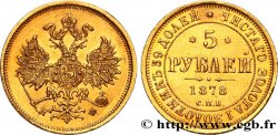 RUSSIA - ALEXANDRE II 5 Roubles 1878 Saint-Petersbourg AU