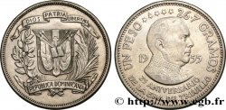 REPUBBLICA DOMINICA 1 Peso 25e anniversaire de l’ère de Trujillo 1955