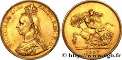 GREAT BRITAIN - VICTORIA 5 Livres (Five pounds) Jubilé 1887 Londres XF