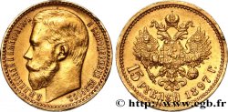 RUSSIA - NICOLAS II 15 Roubles 1897 Saint-Petersbourg