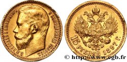 RUSSIE - NICOLAS II 15 Roubles 1897 Saint-Petersbourg