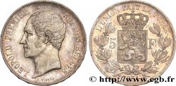 BELGIQUE 5 Francs Léopold Ier tête nue 1851
