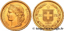 SUISSE 20 Francs Helvetia 1886 Berne