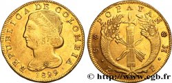 COLOMBIE - RÉPUBLIQUE DE COLOMBIE 8 Escudos 1829 Popayan AU/AU