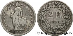 SUIZA 2 Francs Helvetia 1878 Berne