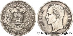 VENEZUELA 5 Bolivares Simon Bolivar 1924 Philadelphie
