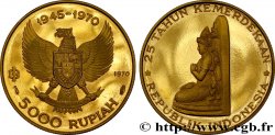 INDONÉSIE 5000 Rupiah Proof 25e anniversaire de L’indépendance 1970 