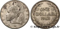LIBERIA 1 Dollar femme africaine 1962  BC+/MBC