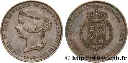 ESPAGNE - ROYAUME D ESPAGNE - ISABELLE II Essai de 25 Centimos, type non adopté 1859 Madrid