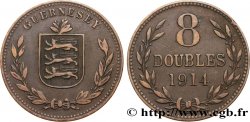 GUERNESEY 8 Doubles armes du baillage de Guernesey 1914 Heaton