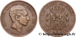 ESPAGNE 10 Centimos Alphonse XII 1878 Oeschger Mesdach & CO