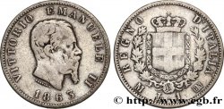 ITALY 1 Lire Victor Emmanuel II 1863 Milan