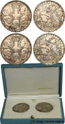 GREECE - PAUL I Coffret de deux Essai de 30 Drachmes Centenaire de la dynastie danoise 1963 Paris MS