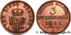 GERMANIA - PRUSSIA 3 Pfenninge 1868 Francfort - C