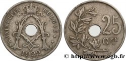 BÉLGICA 25 Centiemen (Centimes) 1922 