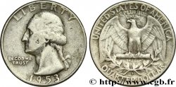 ÉTATS-UNIS D AMÉRIQUE 1/4 Dollar Georges Washington 1953 Denver