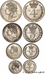 GREAT BRITAIN - GEORGE IV Maundy Set 1827 Londres AU/MS
