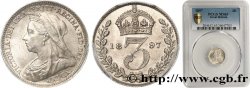 GRANDE BRETAGNE - VICTORIA 3 Pence buste dit Old Head 1897