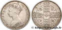 UNITED KINGDOM 1 Florin Victoria couronnée style gothique 1873 Londres