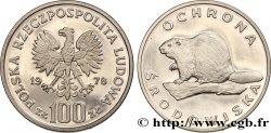 POLAND 100 Zlotych Proof - Protection de l’environnement - castor 1978 Varsovie