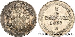 VATICAN ET ÉTATS PONTIFICAUX 5 Baiocchi Pie IX an XIII 1858 Bologne