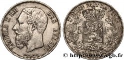 BELGIQUE 5 Francs Léopold II 1869