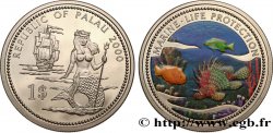 PALAU 1 Dollar Proof Protection de la vie marine 2000 