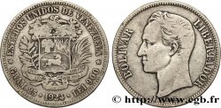 VENEZUELA 5 Bolivares Simon Bolivar 1924 Philadelphie