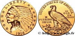 VEREINIGTE STAATEN VON AMERIKA 2 1/2 Dollars or (Quarter Eagle) type “tête d’indien” 1914 Philadelphie