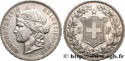 SUISSE 5 Francs Helvetia 1907 Berne TTB+
