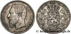 BELGIQUE 5 Francs Léopold II 1870