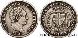 ITALIE - ROYAUME DE SARDAIGNE 50 Centesimi Charles Félix 1830 Turin