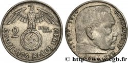 DEUTSCHLAND 2 Reichsmark aigle surmontant une swastika / Maréchal Paul von Hindenburg 1937 Berlin
