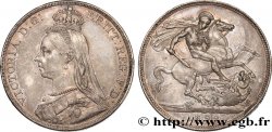GRANDE BRETAGNE - VICTORIA 1 Crown buste du jubilé 1892  TTB+