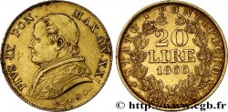 VATIKANSTAAT UND KIRCHENSTAAT 20 Lire Pie IX an XXI 1866 Rome