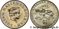 BRUNEI 1 Dollar Sultan Hassanal Bolkiah 1986 