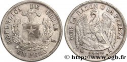 CHILI 1 Peso condor 1877 Santiago