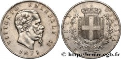 ITALIE 5 Lire Victor Emmanuel II 1871 Rome